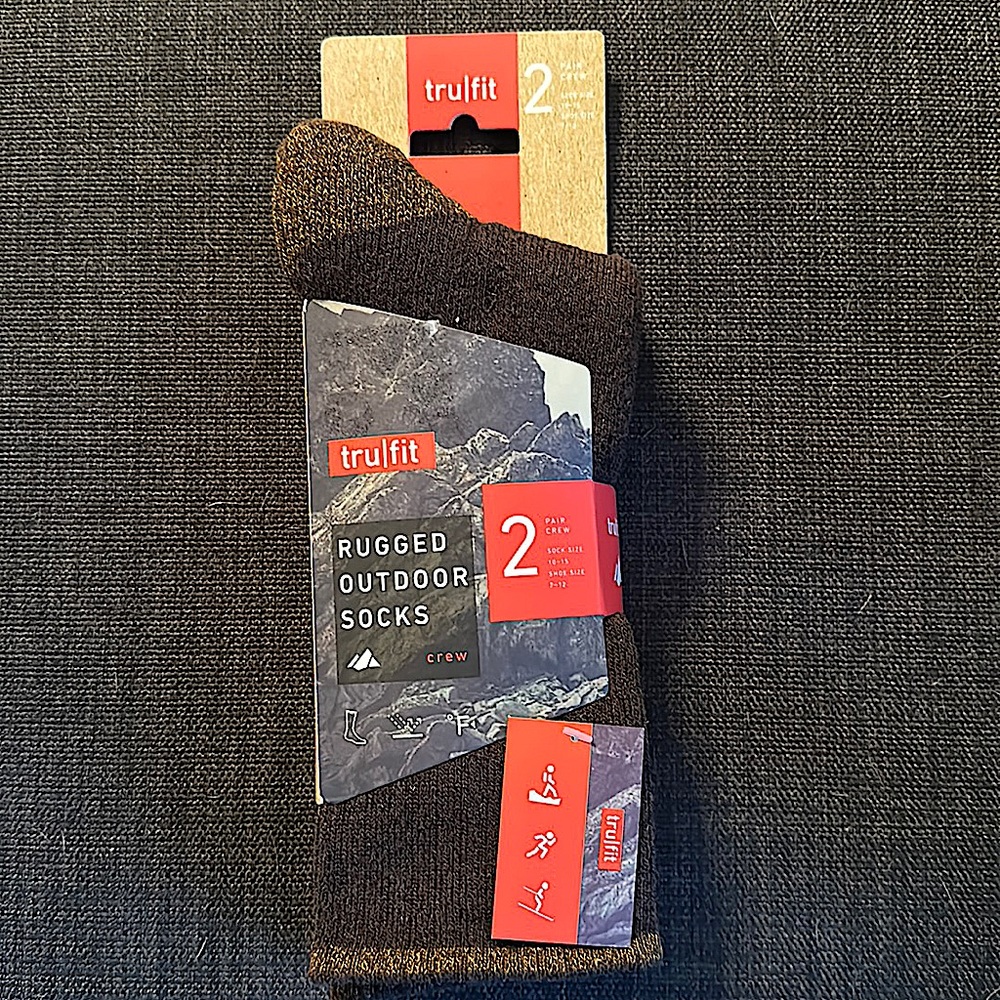 Tru/fit 2 pair rugged outdoor crew socks